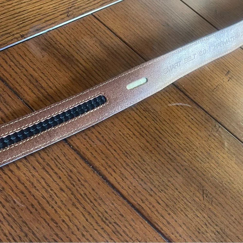 Harmattan Black Leather Belt with Kevlar Core Ratchet System One Size Fits Most